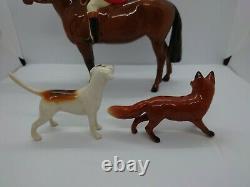 Beswick Huntsman On Horse 1501 + Fox 1440+ Hound 2263 Figure Group