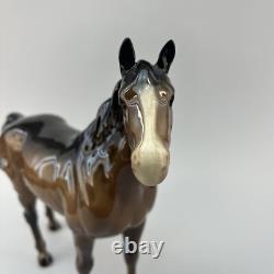 Beswick Large Bay Hunter Horse Figurine 1734 Arthur Gredington Vintage England