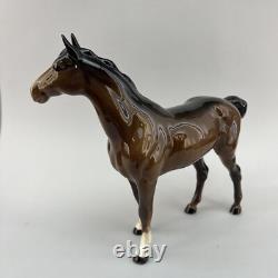 Beswick Large Bay Hunter Horse Figurine 1734 Arthur Gredington Vintage England