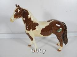 Beswick Pinto Pony Figurine Skewbald Horse 1373 Label Gloss