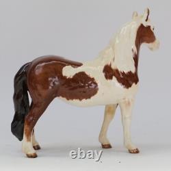 Beswick Pinto Pony Skewbald Brown White Porcelain Horse Model 1373 18cm