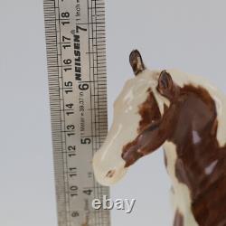 Beswick Pinto Pony Skewbald Brown White Porcelain Horse Model 1373 18cm