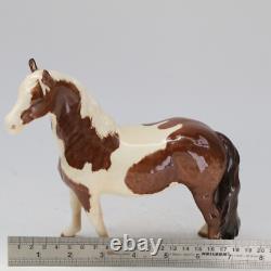 Beswick Pinto Pony Skewbald Brown White Porcelain Horse Model 1373 18cm