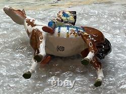 Beswick Porcelain Figurine Indian Mounted On Skewbald Horse Model 1391