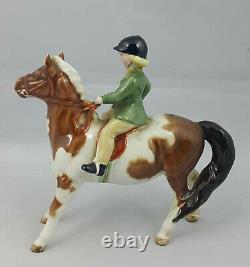 Beswick Skewbald Girl on Pony Model No. 1499 Restored