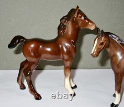 Beswick Three Porcelain Horse Foal Figurines England Signed