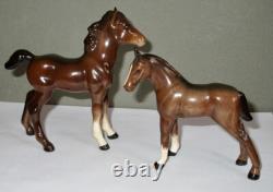 Beswick Three Porcelain Horse Foal Figurines England Signed