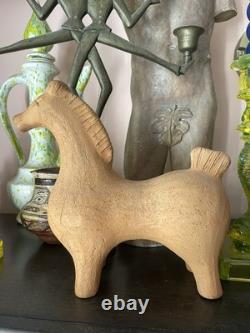 Bitossi Aldo Londi Ceramic Horse Italy MCM Large 10 Vintage Rare