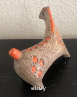 Bitossi Clay & Orange Horse Work Made In The Ceramic Workshop of Italy RARE