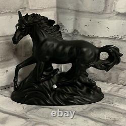 Black Beauty Horse Figurine Porcelain Galloping Running