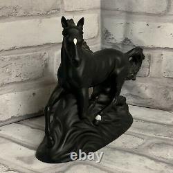 Black Beauty Horse Figurine Porcelain Galloping Running