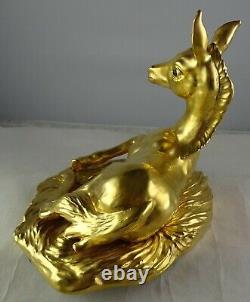 Boehm Gem & Gold Collection Reclining Foal Horse Figurine #5