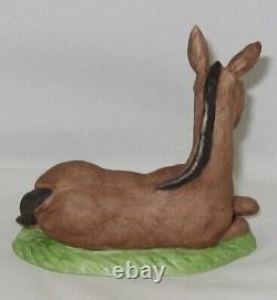 Boehm Porcelain HORSE Sculpture 40123 RESTING CHESTNUT COLT New