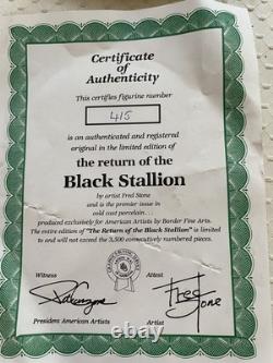 Border Fine Arts Fred Stone Ltd Ed. 415/3500 The Return Of The Black Stallion