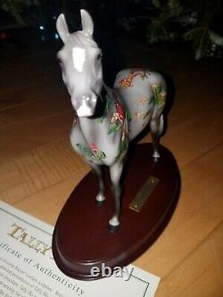 Breyer #8181 Tally Ho Gallery Porcelain Horse & Dark Cherry Wood Base Retired