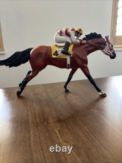 Breyer Galleries Porcelain Quarter Horse Race Horse Refrigerator withKip Dickerson