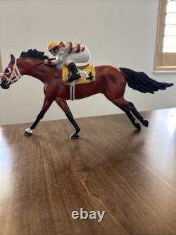 Breyer Galleries Porcelain Quarter Horse Race Horse Refrigerator withKip Dickerson