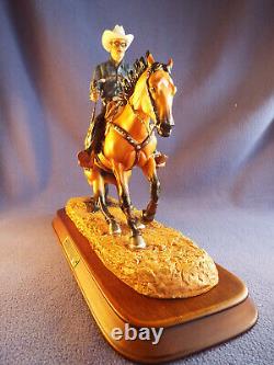 Breyer Porcelain EXPENSIVE HOBBY & Al DUNNING, AQHA, Reining, Wood Base, COA Box