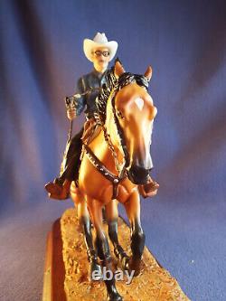 Breyer Porcelain EXPENSIVE HOBBY & Al DUNNING, AQHA, Reining, Wood Base, COA Box