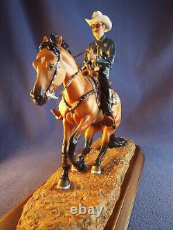 Breyer Porcelain EXPENSIVE HOBBY & Al DUNNING, AQHA, Reining, Wood Base, COA Box