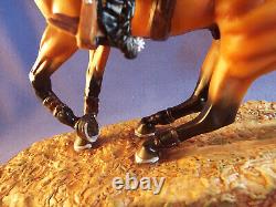 Breyer Porcelain EXPENSIVE HOBBY & Al DUNNING, AQHA, Reining, Wood Base, COA Box