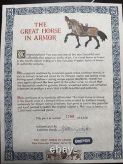 Breyer Porcelain The Great Horse In Armor Porcelain Limited Edition 1997