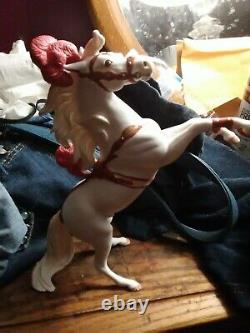 Breyer circus pony rearing white red horse for custom cm porcelain figurine