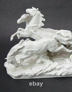 C 1825 A W F Kister Scheibe-alsbach German Porcelain Napoleon Sled Horses