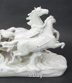 C 1825 A W F Kister Scheibe-alsbach German Porcelain Napoleon Sled Horses