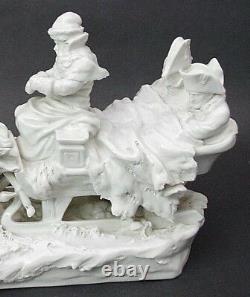 C 1825 A W F Kister Scheibe-alsbach German Porcelain Napoleon Sled Horses