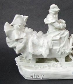 C 1825 A W F Kister Scheibe-alsbach German Porcelain Napoleon Sled Horses