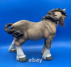 C Martinu Made In Spain Large 14 Fine Porcelain Draft Horse Figurine, Signed