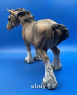 C Martinu Made In Spain Large 14 Fine Porcelain Draft Horse Figurine, Signed
