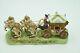 Capodimonte Porcelain Horse Drawn Royal Carriage N Crown Marking Made In Italy