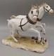 Carl Thieme Dresden Porcelain Figure Horses With Dog Statue Antique Broken Tail