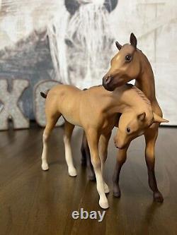 CYBIS PORCELAIN HORSES DARBY AND JOAN 9.5 HIGH Tail Broke Off But Reattached