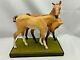 Cybis Porcelain Horses Foals Colts Filly Statue With Velvet Wood Base Darby & Joan