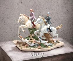 Call Of The Hunt-Ceramic Horses and Dogs, Home Decor, Horse Lover Gift, Equestri