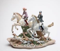 Call Of The Hunt-Ceramic Horses and Dogs, Home Decor, Horse Lover Gift, Equestri