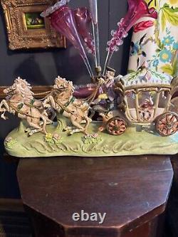 Capodimonte 1960s porcelain Cinderella royal carriage