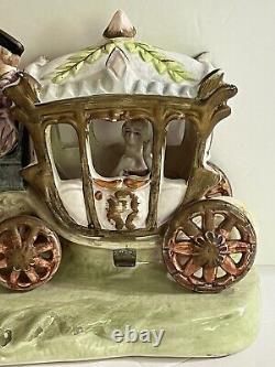 Capodimonte Armani Porcelain Horse Drawn Royal Carriage Cinderella Vintage