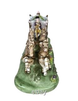 Capodimonte Armani Porcelain Horse Drawn Royal Carriage Rare withN Stamp Near Mint