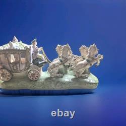 Capodimonte Cinderella Porcelain Four Horse Drawn Carriage Figurine
