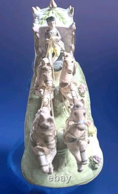 Capodimonte Cinderella Porcelain Four Horse Drawn Carriage Figurine