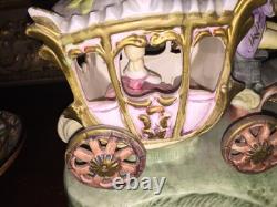 Capodimonte Cinderella's Horse Drawn Carriage Porcelain Figurine Vtg Minte 17