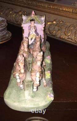 Capodimonte Cinderella's Horse Drawn Carriage Porcelain Figurine Vtg Minte 17