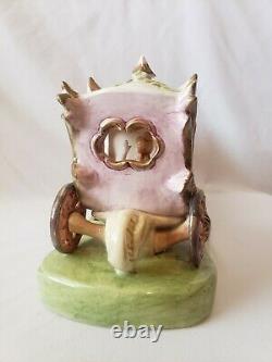 Capodimonte Horse Drawn Cinderella Princess Carriage Painted Porcelain ITALY
