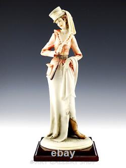 Capodimonte Italy Bruno Merli Figurine 12-3/4 VICTORIAN HORSE RIDING LADY Mint