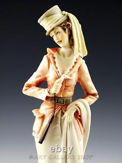 Capodimonte Italy Bruno Merli Figurine 12-3/4 VICTORIAN HORSE RIDING LADY Mint