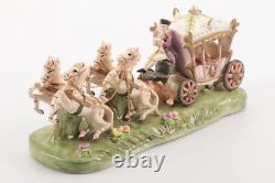 Capodimonte Neopolitan Victorian Horse Carriage Cinderella Fairytale Figurine